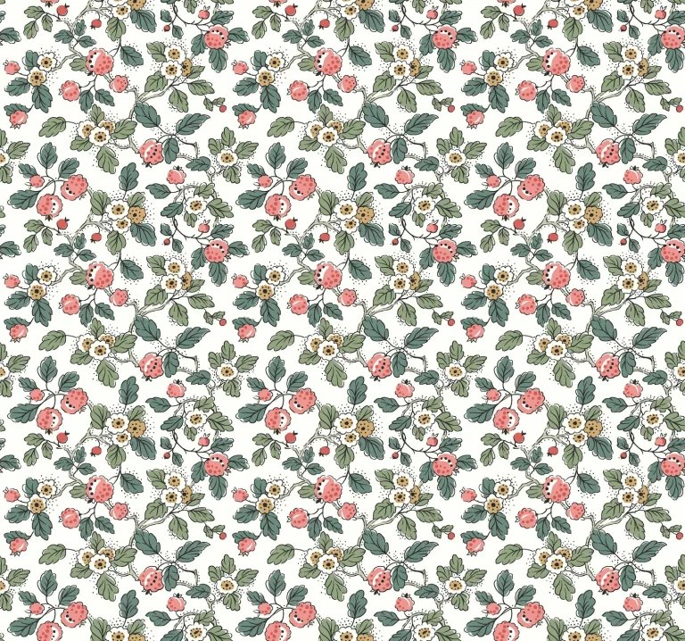 Framboise Berry Vines Wallpaper - Pink — Ảnh 5