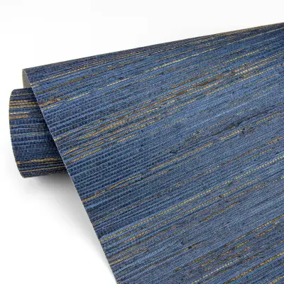 Pattini Grasscloth Wallpaper - Indigo