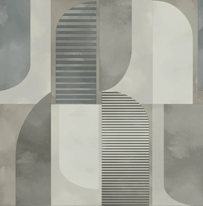 Otto Abstract Geometric Wallpaper - Taupe/Black — Ảnh 6