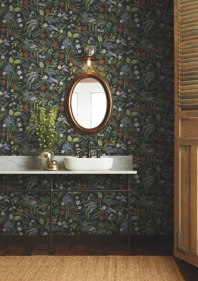 Rifle Paper Co. Juniper Forest Wallpaper - Black — Ảnh 3
