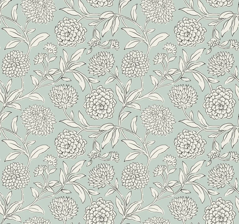 Chatsworth Garden Floral Trail Wallpaper - Sky Blue — Ảnh 4