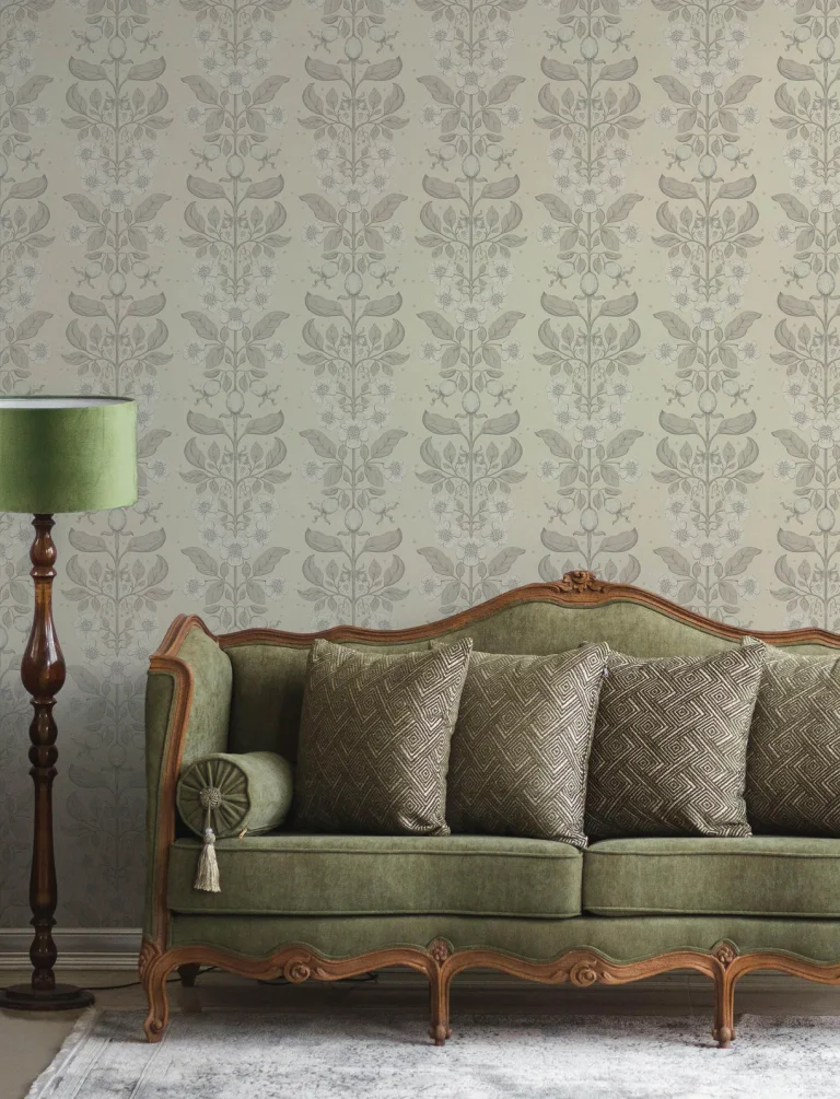 Rosa Floral Columns Wallpaper - Cream — Ảnh 3