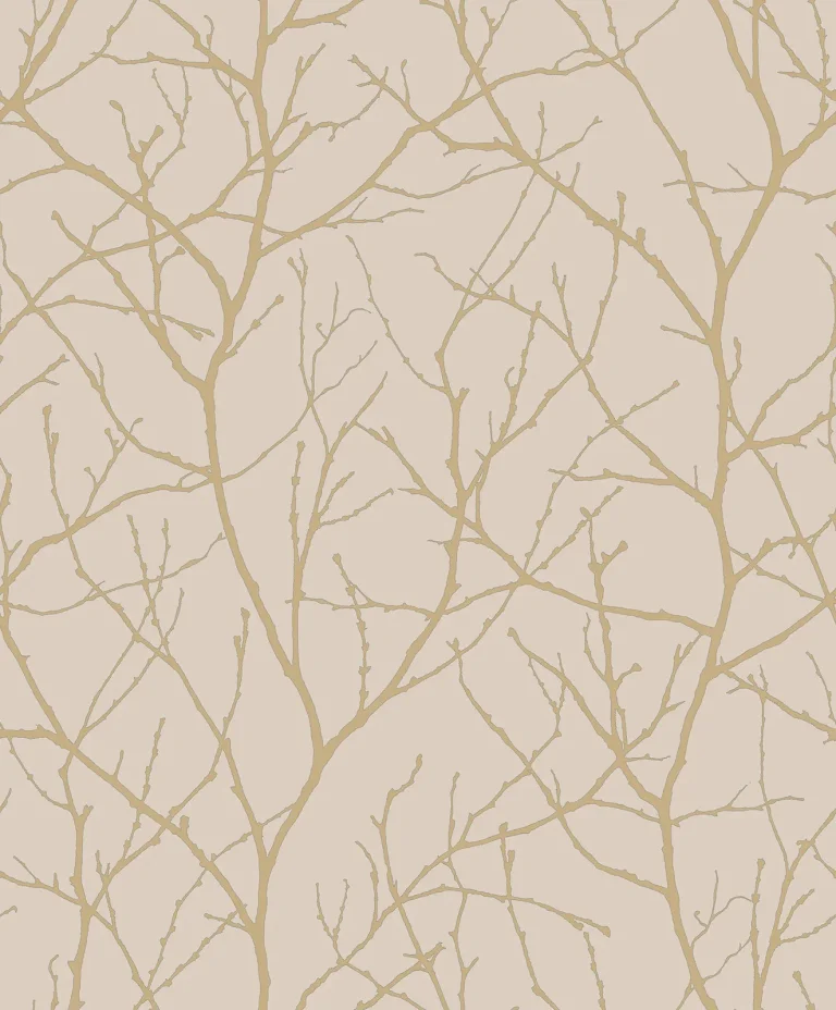Trees Silhouette Wallpaper - Beige/Gold — Ảnh 2