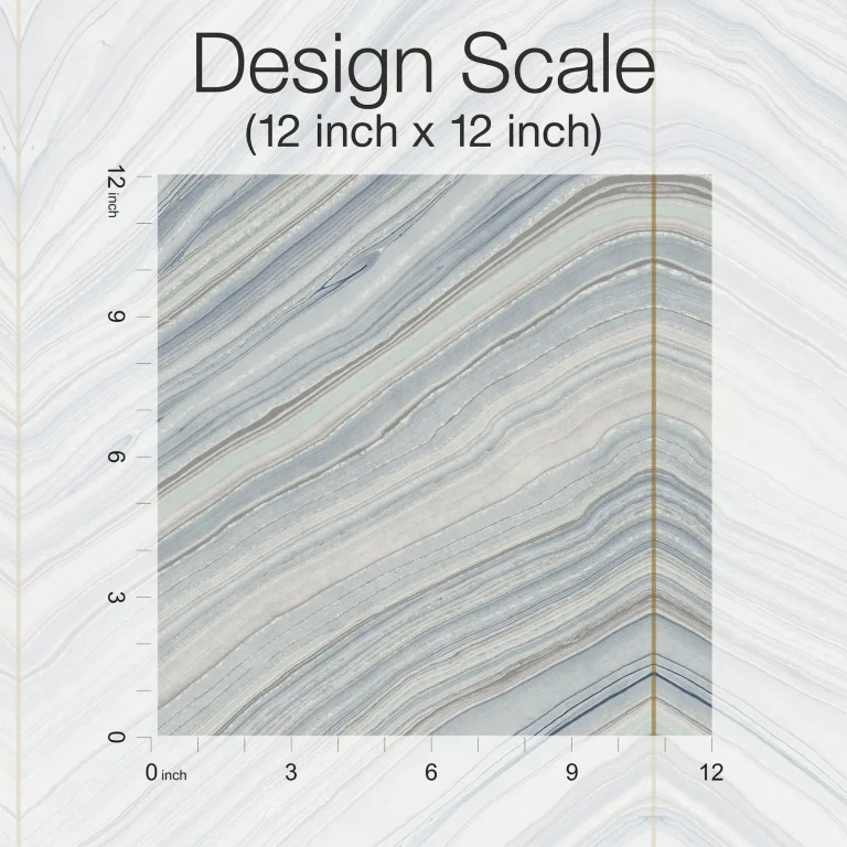 Candice Olson Onyx Strata Peel and Stick Wallpaper - Mist Blue — Ảnh 6