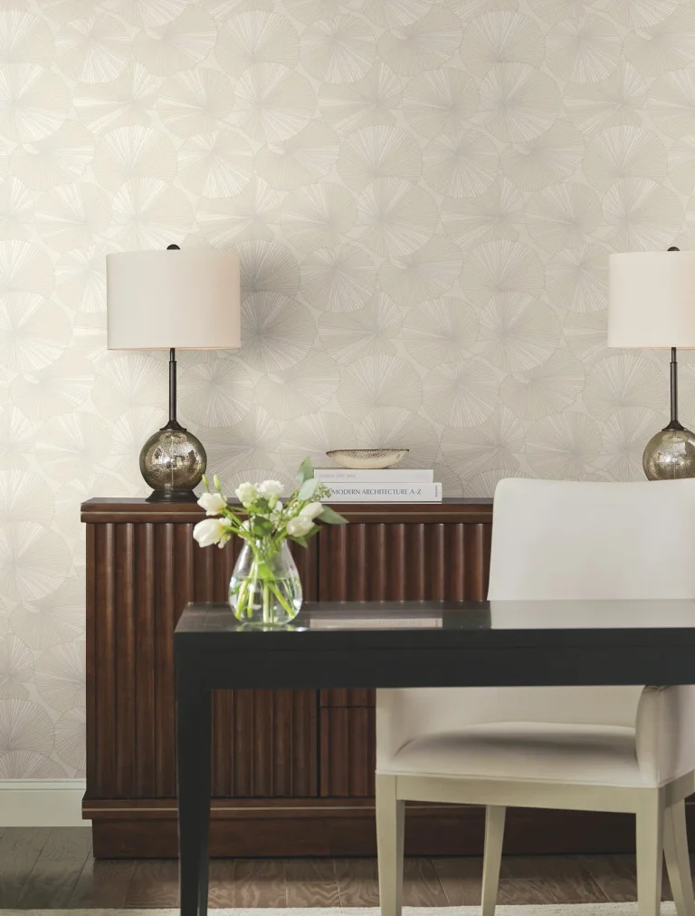 Candice Olson Layered Lily Pads Wallpaper - Cream — Ảnh 4