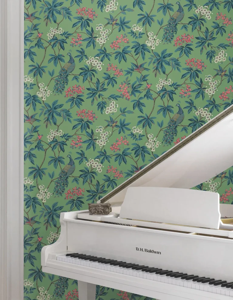 Ronald Redding Peacock Estate Wallpaper - Green — Ảnh 6