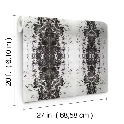 Marbled Appaloosa Peel and Stick Wallpaper - Black