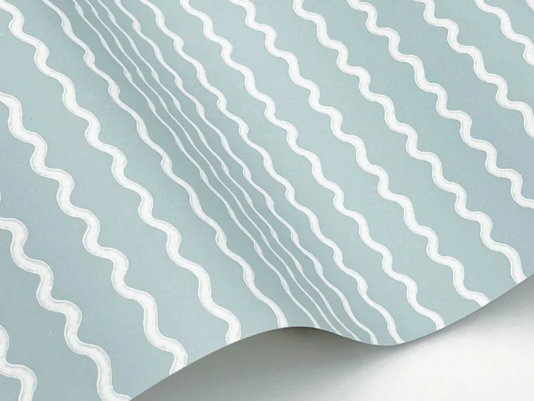 Rifle Paper Co. Rickrack Wallpaper - Light Blue — Ảnh 6