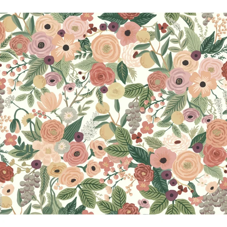 Rifle Paper Co. Garden Party Wallpaper - Burgundy Multi — Ảnh 5