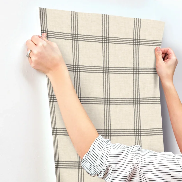 Chesapeake Twain Plaid Wallpaper - Black — Ảnh 3