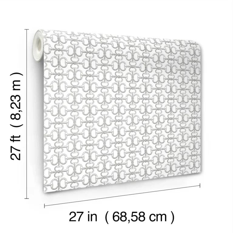 Ronald Redding Polo Horse Bits Wallpaper - White — Ảnh 4