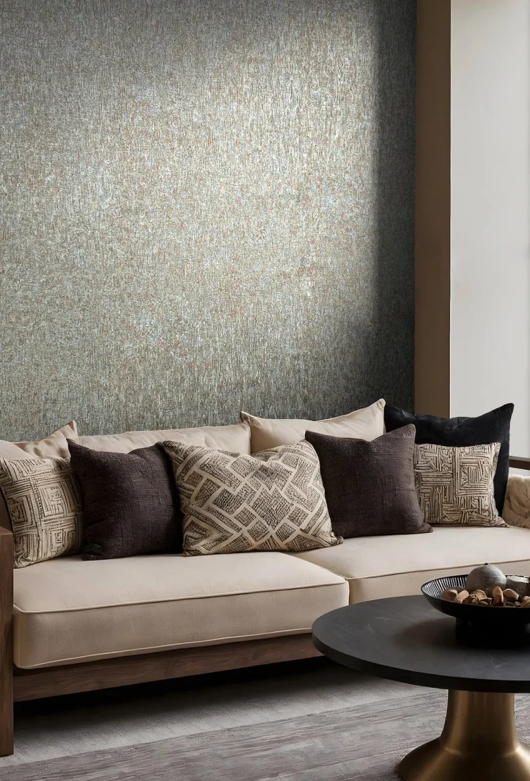 Dustan Distressed Wallpaper - Teal — Ảnh 4