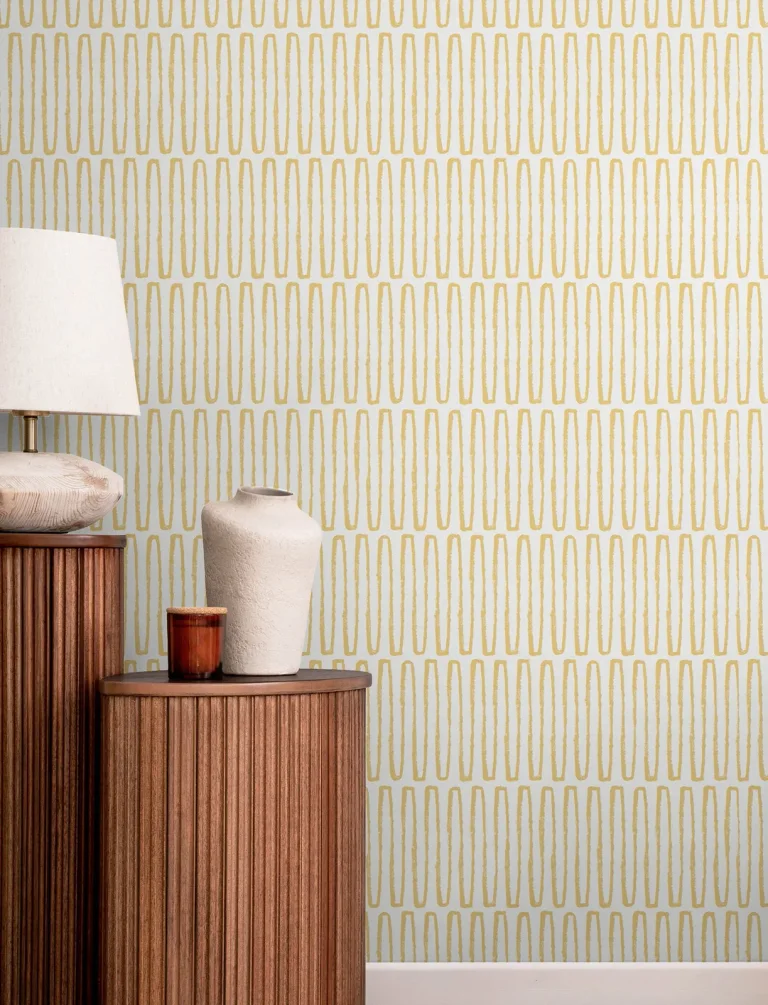 Lars Retro Wave Wallpaper - Ochre — Image 5