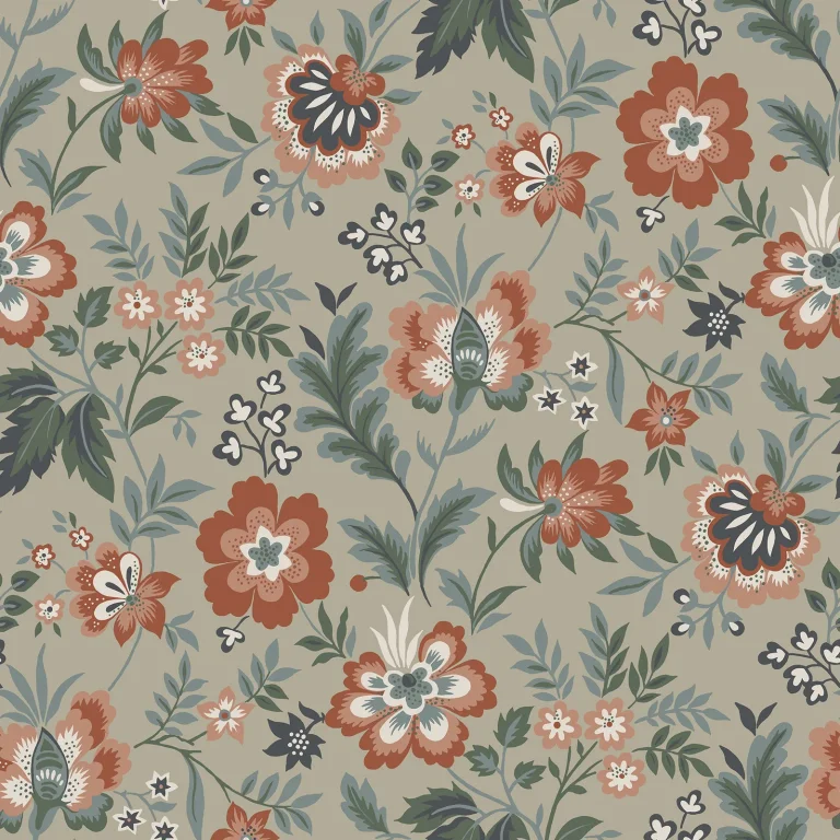 Athena Floral Wallpaper - Beige — Ảnh 4