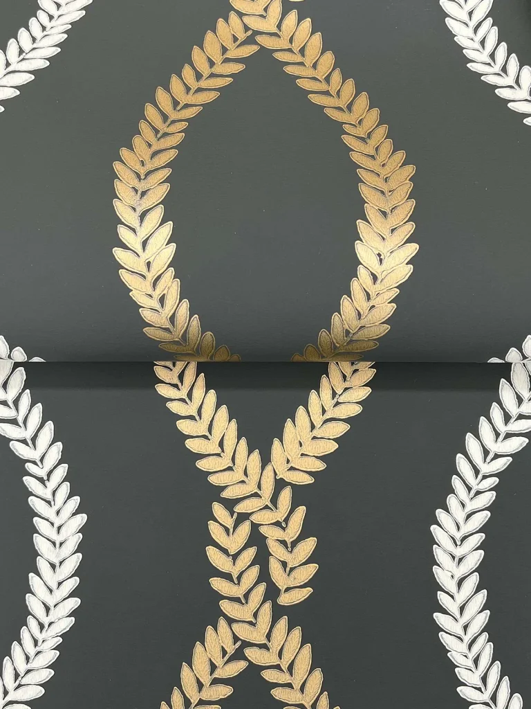 Laureate Vine Trellis Wallpaper - Black — Ảnh 2