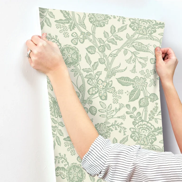 Rifle Paper Co. Gracie Garden Wallpaper - Sage & Cream — Ảnh 5