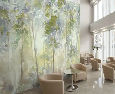 Eden Wall Mural - Blue/Green
