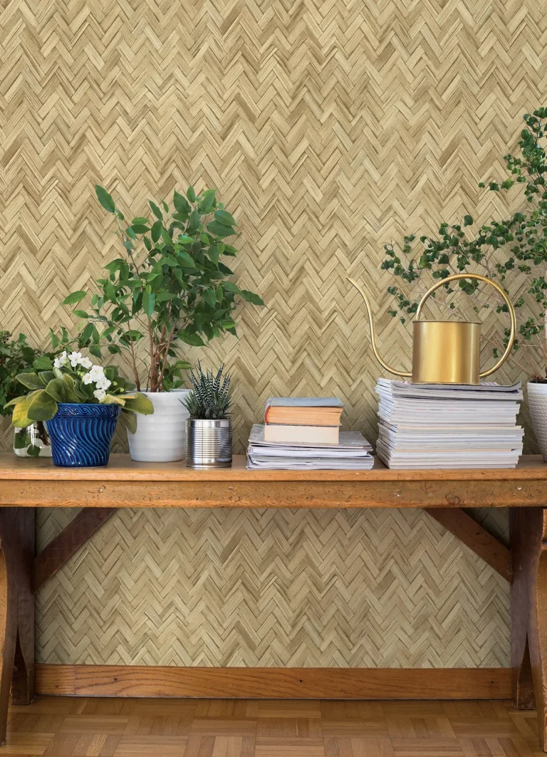 Ellery Herringbone Wallpaper - Wheat — Ảnh 5