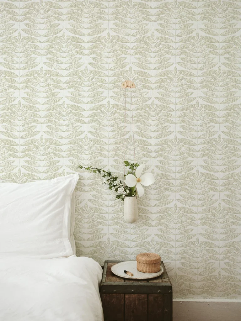 Akira Leaf Wallpaper - Taupe — Image 3