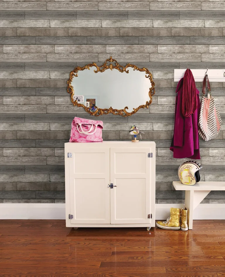 Wood Ashwile Wallpaper - Grey — Image 2