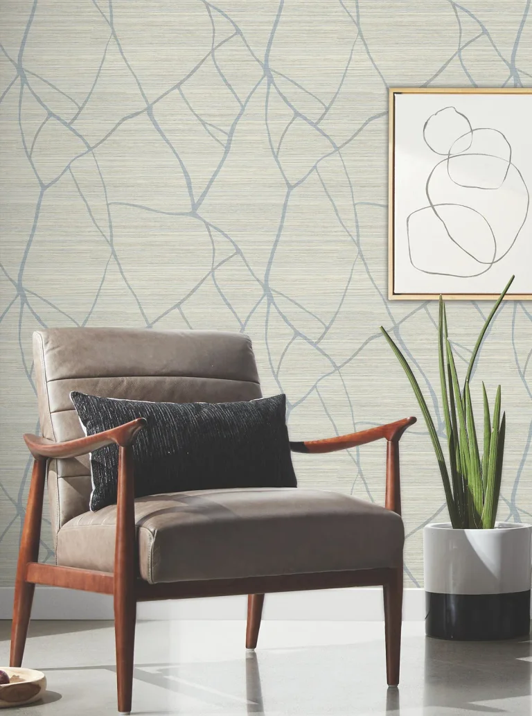 Raska Wallpaper - Smokey Blue — Ảnh 3