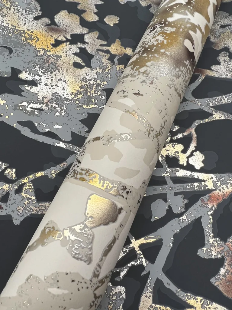 Shimmering Foliage Wallpaper - Black/Multi — Image 4