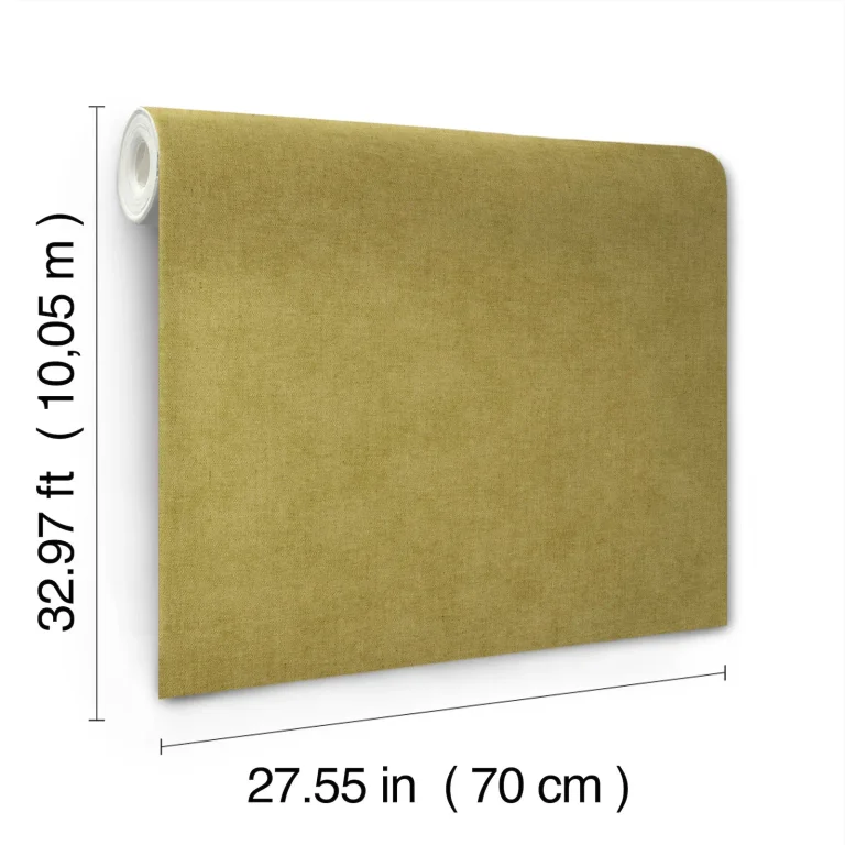 Nuovo Faux Linen Wallpaper - Chartreuse — Ảnh 5