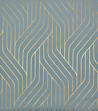 Ebb & Flow Wallpaper - Blue/Gold