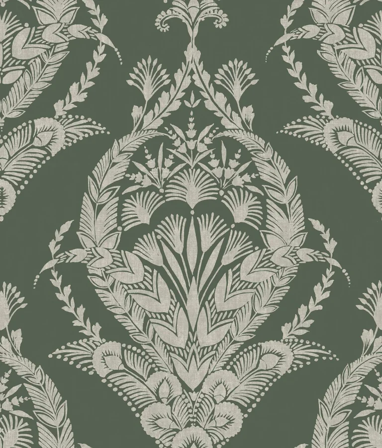 Arlie Botanical Damask Wallpaper - Evergreen — Ảnh 3