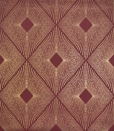 Harlowe Wallpaper - Red/Gold