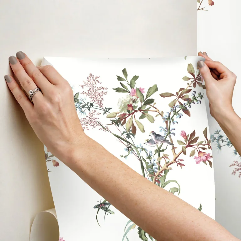 Wild Flowers Peel and Stick Wallpaper - Rose — Ảnh 2