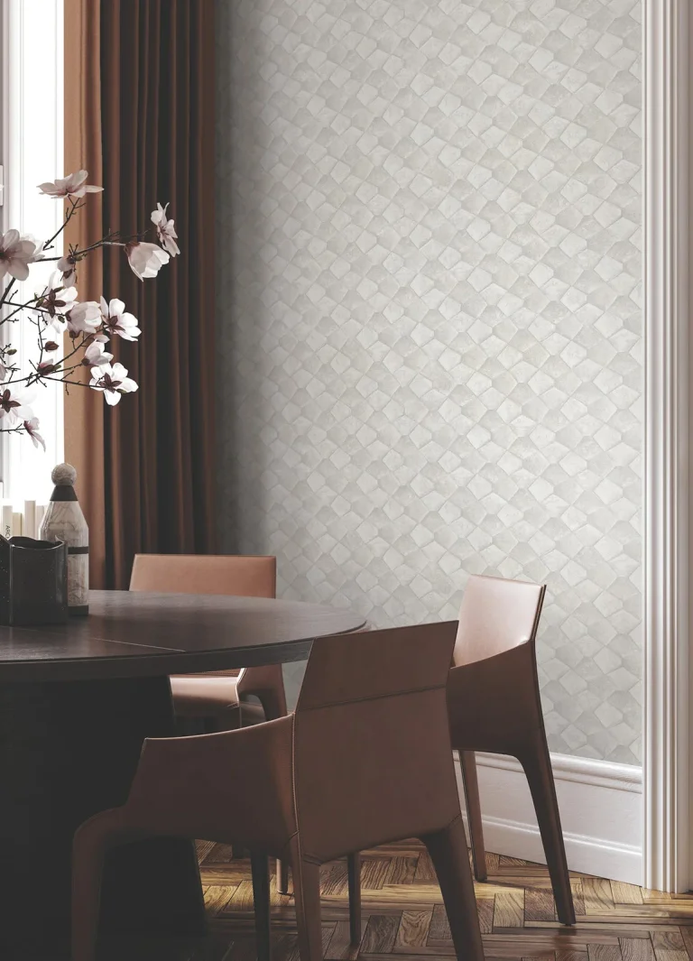 Waterford Tiled Wallpaper - Dove — Image 3
