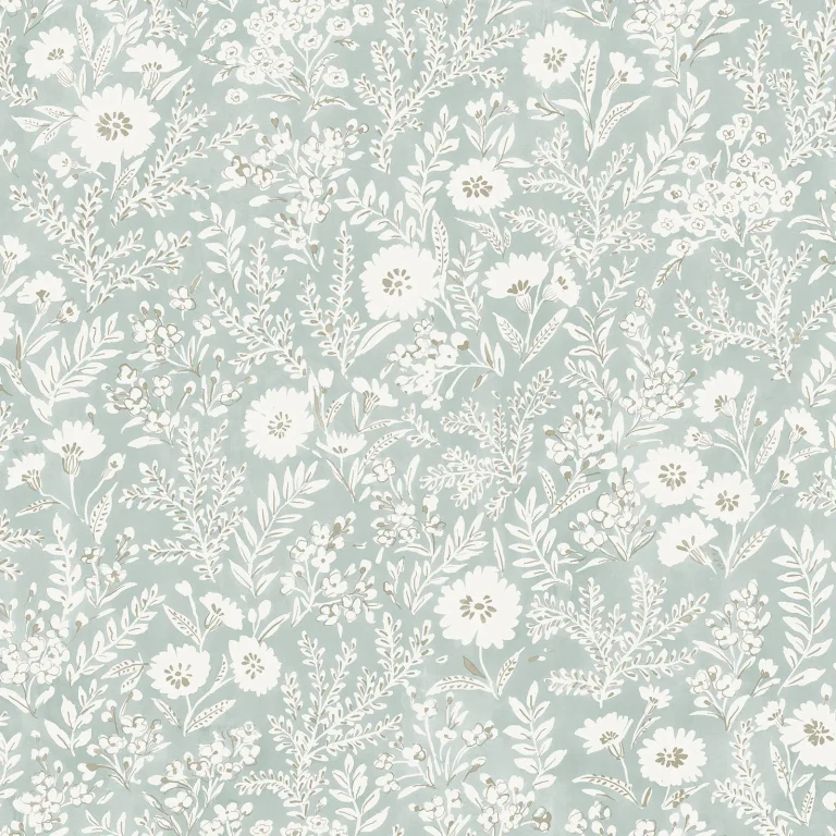 Chesapeake Agathon Floral Wallpaper - Seafoam — Image 4