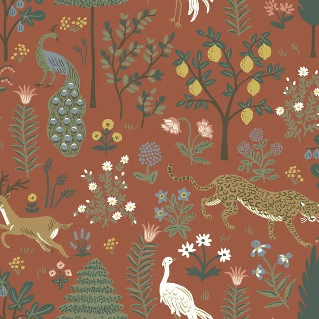 Rifle Paper Co. Menagerie Wallpaper - Rust — Image 4