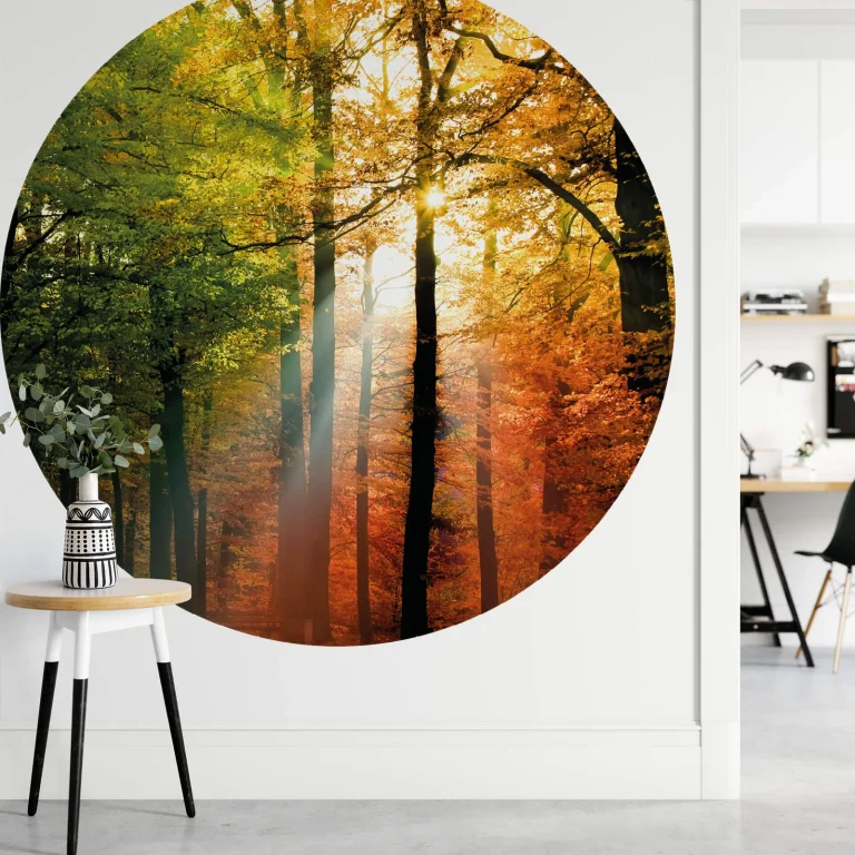 Golden Autumn - Wall Mural 5483 - 4 Panel - 192cm x 260cm — Ảnh 2