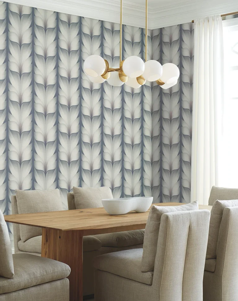 Candice Olson Lotus Light Stripe Wallpaper - Steel — Ảnh 5