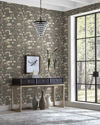 Candice Olson Botanical Fantasy Peel and Stick Wallpaper - Red & Blue