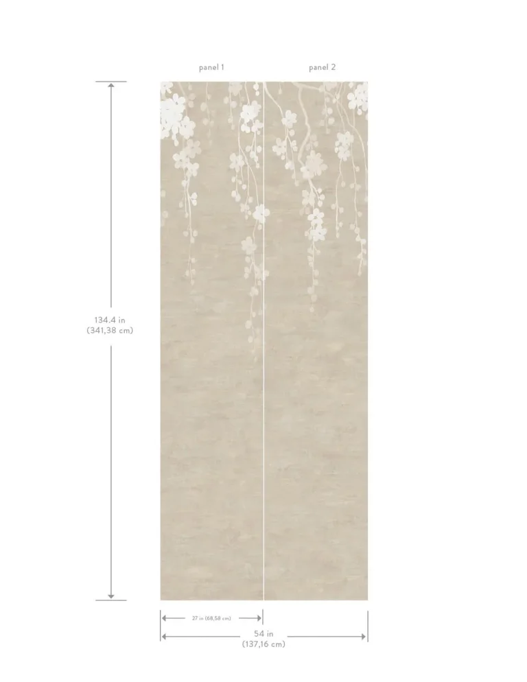 Ronald Redding Sakura Blooms Wall Mural - Neutral — Ảnh 3