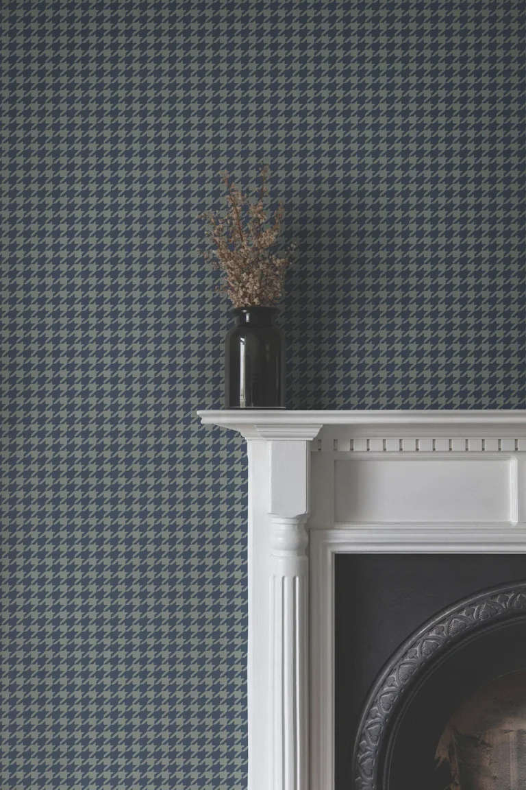Ronald Redding Watson Houndstooth Wallpaper - Sea Green — Ảnh 4