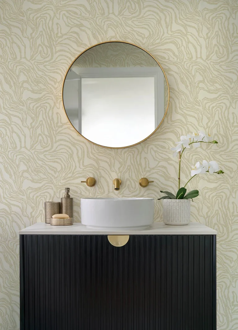 Massar Modern Marbled Wallpaper - Gold — Ảnh 5