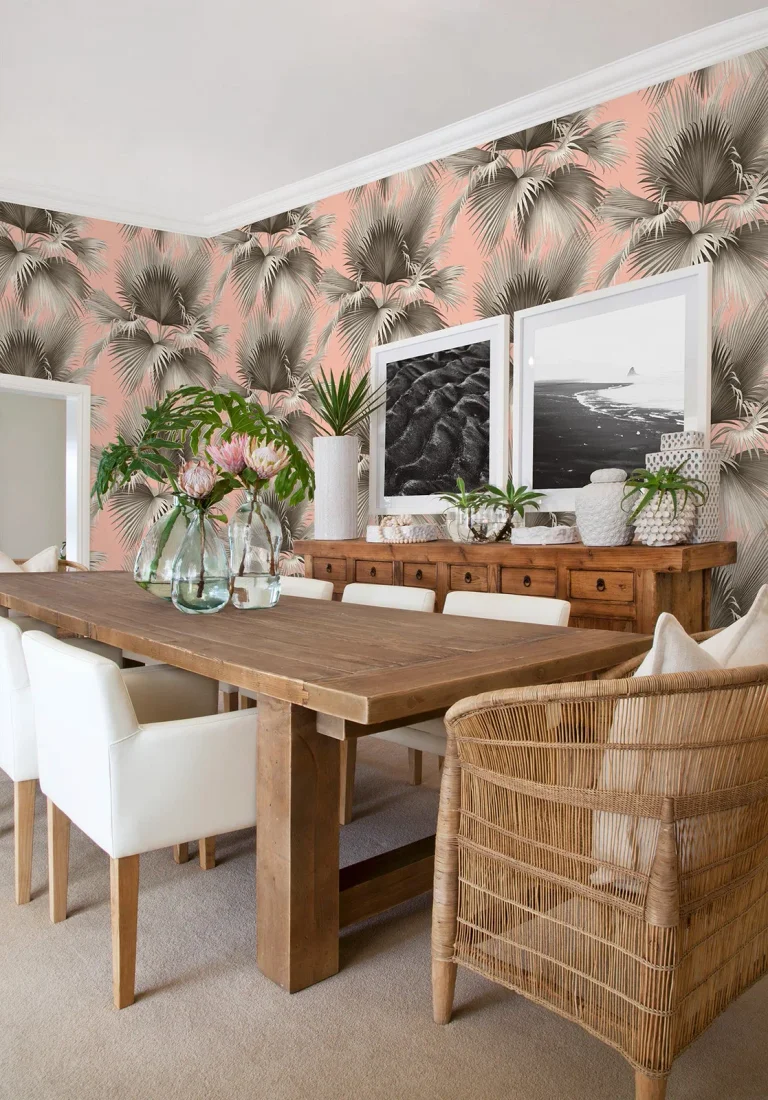 Summer Palm Tropical Wallpaper - Blush — Ảnh 3