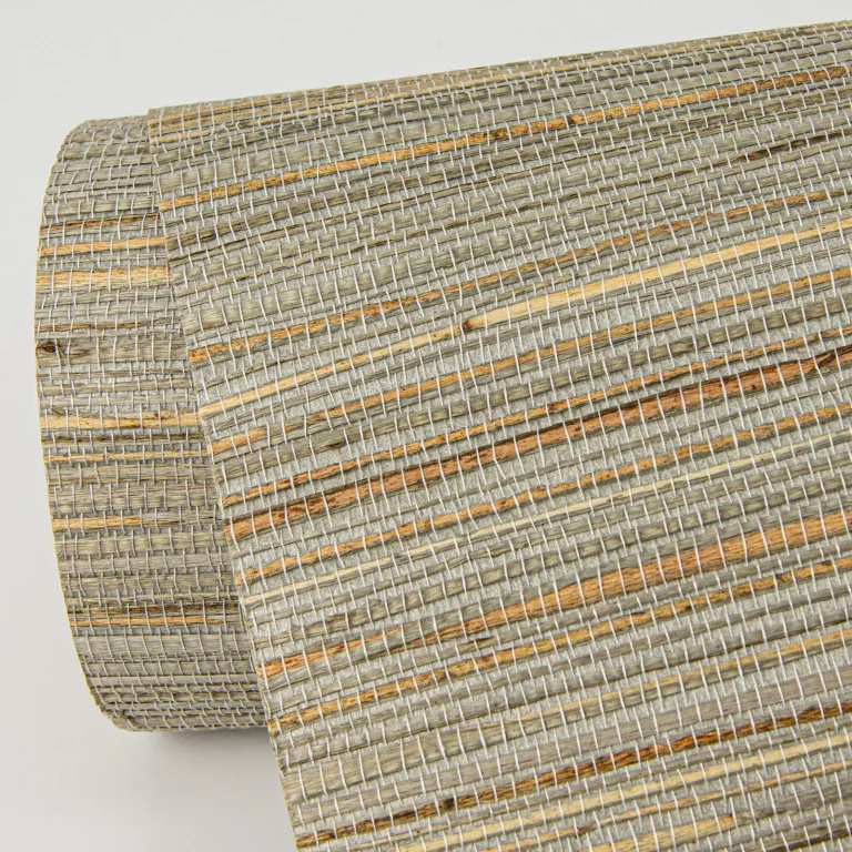 Kira Hemp Grasscloth Wallpaper - Neutral — Image 3