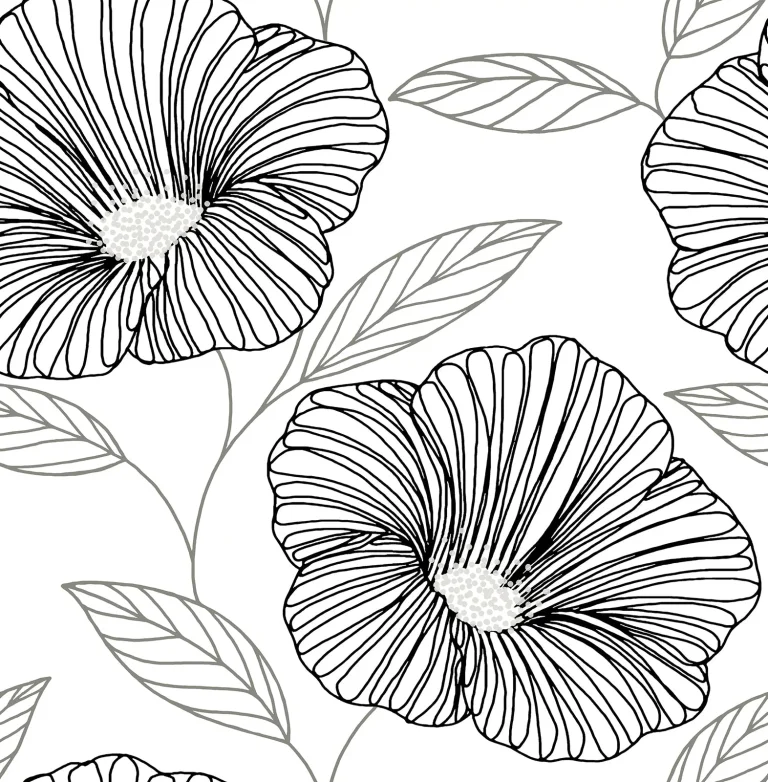 Mythic Floral Wallpaper - Black — Ảnh 2