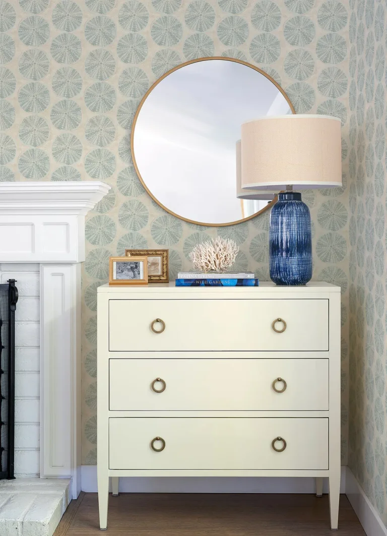 Chesapeake Sea Biscuit Sand Dollar Wallpaper - Aqua — Ảnh 3