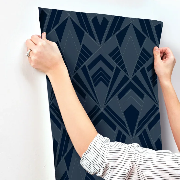 Allenby Flocked Wallpaper - Indigo — Ảnh 7