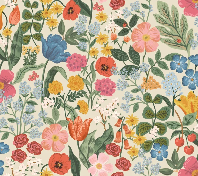 Rifle Paper Co. Blossom Wallpaper - Cream — Ảnh 5