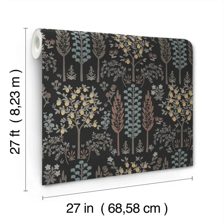Rifle Paper Co. Fenna Wallpaper - Black — Ảnh 3