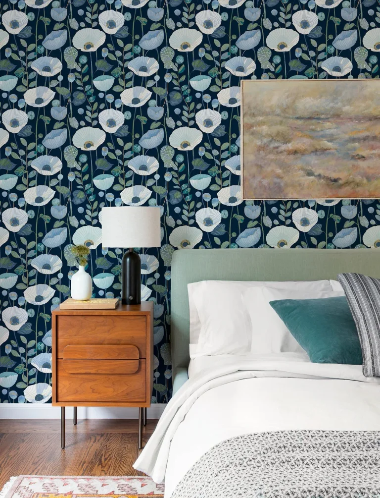 Mindra Floral Trail Wallpaper - Indigo — Ảnh 7