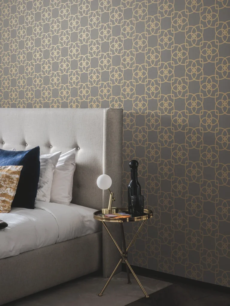 Serendipity Wallpaper - Charcoal/Gold — Ảnh 3