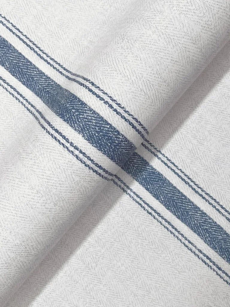 Chesapeake Linette Fabric Stripe Wallpaper - Denim — Image 6